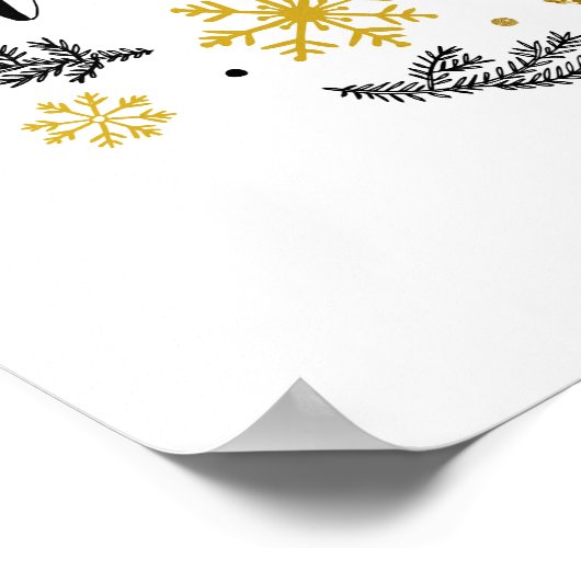 Affiche de Noël joyeuse (Coin)