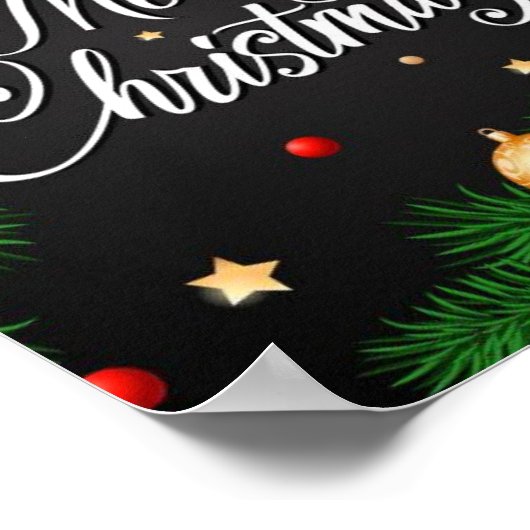 Affiche de Noël joyeuse (Coin)