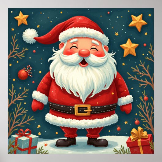 affiche de Noël père Noël (Devant)
