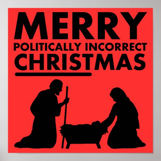 Affiche de Noël politiquement incorrecte et joyeus (Devant)