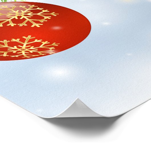 Affiche de Noël Red Balls (Coin)