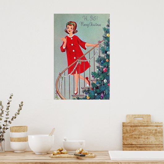 Affiche de Noël rétro (Cuisine)