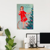 Affiche de Noël rétro (Bureau à domicile)