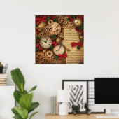 Affiche de Noël Steampunk (Bureau à domicile)
