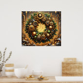 Affiche de Noël Steampunk (Cuisine)