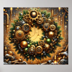 Affiche de Noël Steampunk