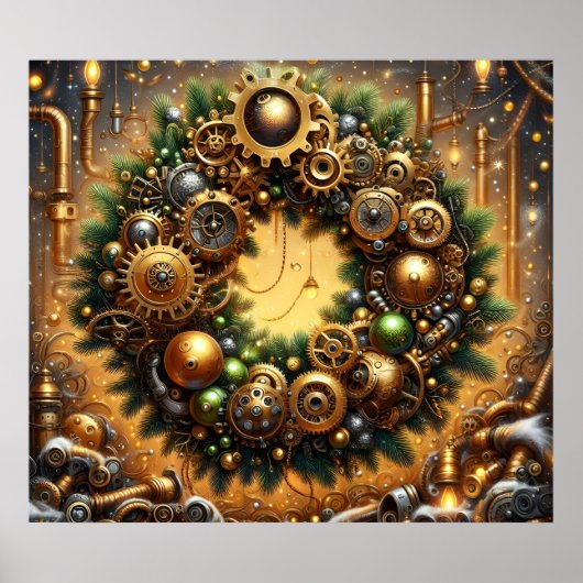 Affiche de Noël Steampunk (Devant)