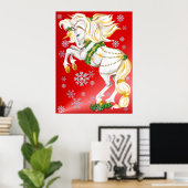 Affiche de Noël Unicorne (Bureau à domicile)