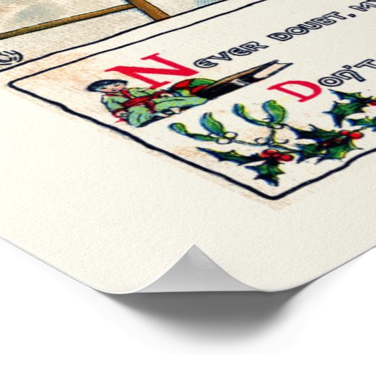 AFFICHE DE NOËL VINTAGE (Coin)