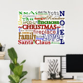 Affiche de Noël Word-Art (Bureau à domicile)