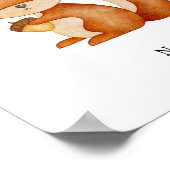 Affiche de nom d'animal de forêt de Squirrel en aq (Coin)