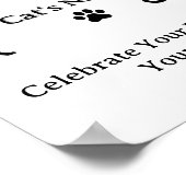 Affiche de nom de chat personnalisée – Exprimez vo (Coin)