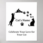 Affiche de nom de chat personnalisée – Exprimez vo (Devant)