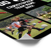 Affiche de nom d'équipe de collage photo de footba (Coin)