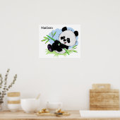 Affiche de nom personnalisé Cute Panda (Cuisine)
