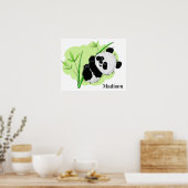 Affiche de nom personnalisé Cute Panda (Cuisine)