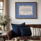 Affiche de note de musique bleu foncé - Cadeau de