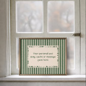 Affiche de note de musique vert foncé - Cadeau per