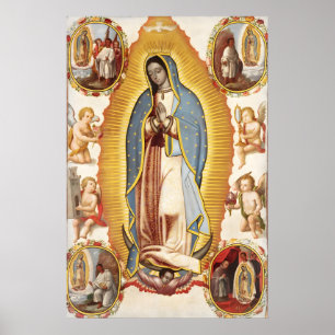 Affiche de Notre-Dame de Guadalupe Art catholique 