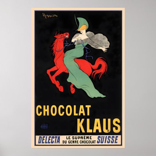 Affiche de nourriture vintage Chocolate Klaus par (Devant)