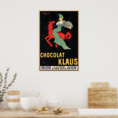 Affiche de nourriture vintage Chocolate Klaus par (Cuisine)