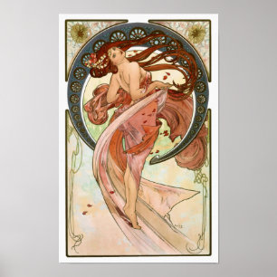 Affiche de Nouveau d'art de Mucha - danse