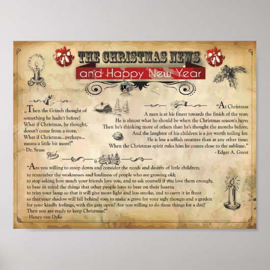 Affiche de nouvelles de Noël (Matte) (Devant)