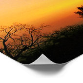 Affiche de Nuages Flottants au Coucher du Soleil (Coin)