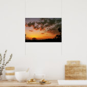 Affiche de Nuages Flottants au Coucher du Soleil (Cuisine)