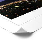 Affiche de nuit de la silhouette de Caracas & Avil (Coin)