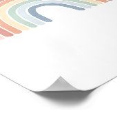 Affiche de nurserie arc-en-ciel à l'aquarelle (Coin)