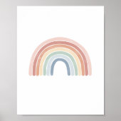 Affiche de nurserie arc-en-ciel à l'aquarelle (Devant)