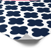 Affiche de nurserie Baleine Rose et Navy (Coin)