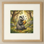 Affiche de nurserie d'animaux mignons de la forêt