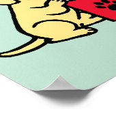 Affiche de nurserie de chiots labrador lisant (Coin)