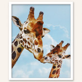 Affiche de nurserie de girafes mignonnes