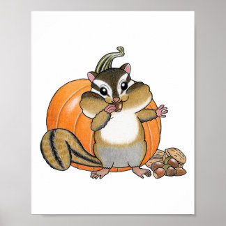Affiche de nurserie de pumpkin de tamia mignon per