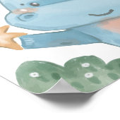 Affiche de nurserie hippopotame décoration de cham (Coin)