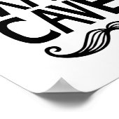 Affiche de nurserie Little Man Cave avec moustache (Coin)