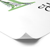 Affiche de nurserie Monogram H Lavande Eucalyptus (Coin)