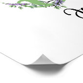 Affiche de nurserie Monogram J Lavender Eucalyptus (Coin)