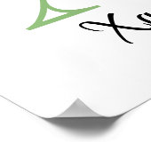 Affiche de nurserie Monogram X Lavande Eucalyptus (Coin)