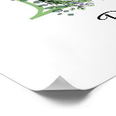 Affiche de nurserie Monogramme B Lavande Eucalyptu (Coin)