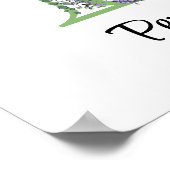 Affiche de nurserie Monogramme P Lavande Eucalyptu (Coin)