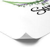 Affiche de nurserie Monogramme S Lavande Eucalyptu (Coin)