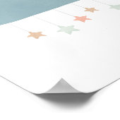 Affiche de nurserie Nuage et Étoiles Aquarelle Pas (Coin)