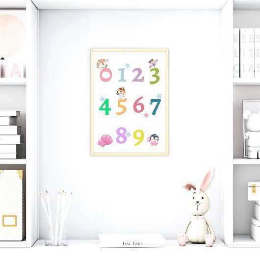 Affiche de nurserie numéro mignon bébé | Affiche d