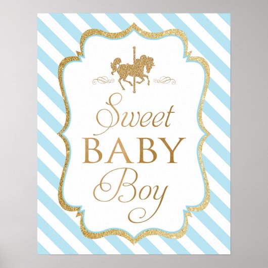 Affiche de nurserie pour bébé garçon adorable (Devant)