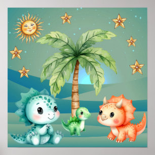 Affiche de nurserie pour bébés dinosaures Sweet Dr