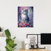 Affiche de nurserie pour chaton avec jardin de fan (Bureau à domicile)